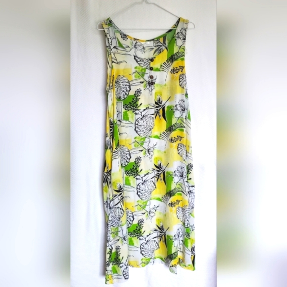 KAKTUS Dress Size M Summer Floral Tropical print. - Picture 5 of 14